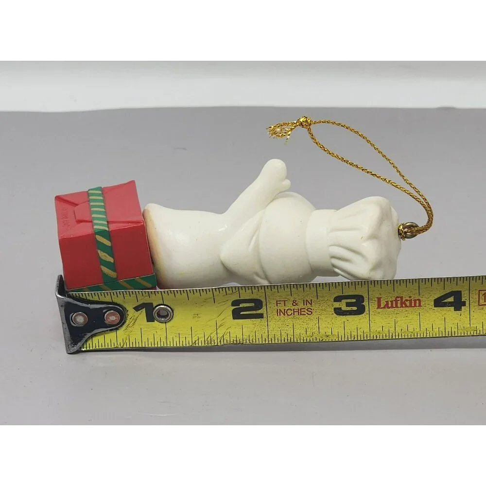 Pillsbury Doughboy Ornament 2001 Christmas Tree Decor With Gift Box Belvidere IL